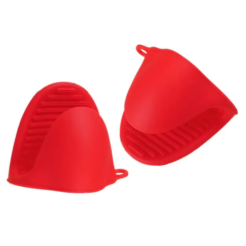 WXCOO 2 Pairs Silicone Oven Mitts Gloves Heat Resistant Mini Oven Gloves Pinch Mitts Potholder for Kitchen Cooking Baking