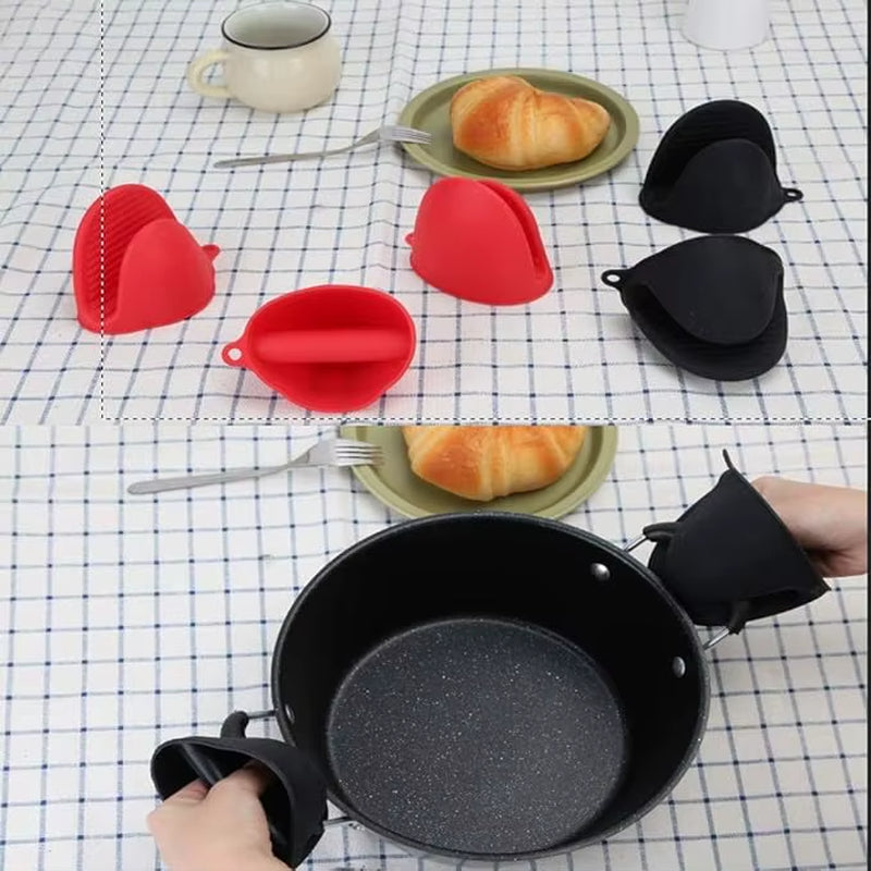 WXCOO 2 Pairs Silicone Oven Mitts Gloves Heat Resistant Mini Oven Gloves Pinch Mitts Potholder for Kitchen Cooking Baking