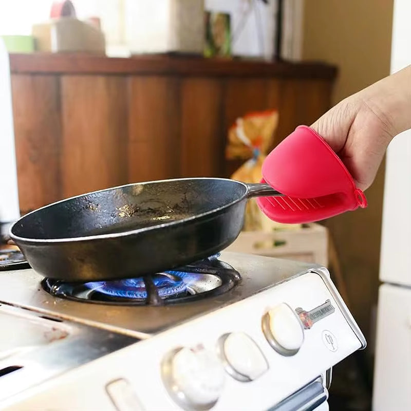 WXCOO 2 Pairs Silicone Oven Mitts Gloves Heat Resistant Mini Oven Gloves Pinch Mitts Potholder for Kitchen Cooking Baking