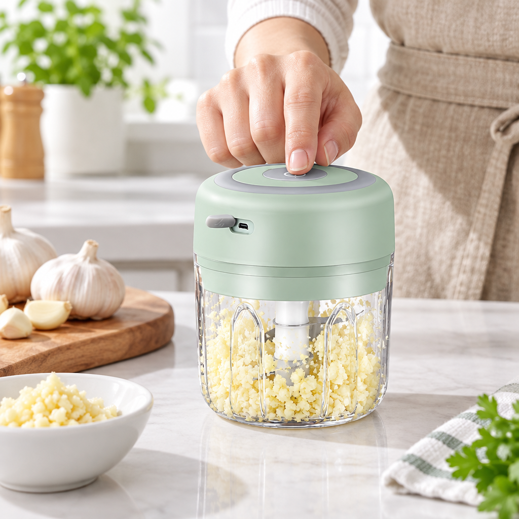 Crushio™ – Electric Garlic & Food Chopper